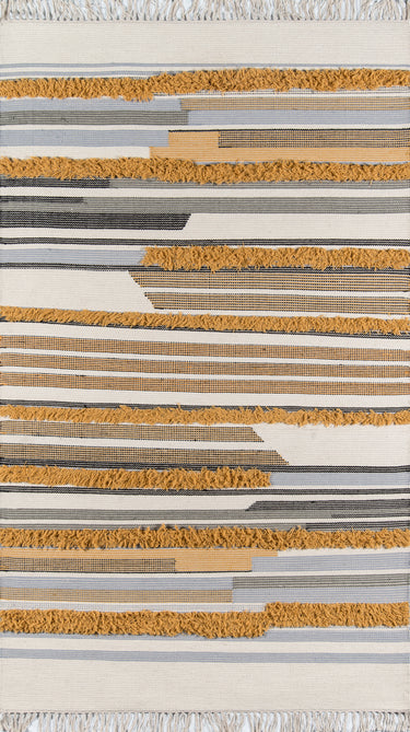 Indio IND-6 Feliz Mustard Runner Rug by Novogratz - 2'3" X 7'10" Runner