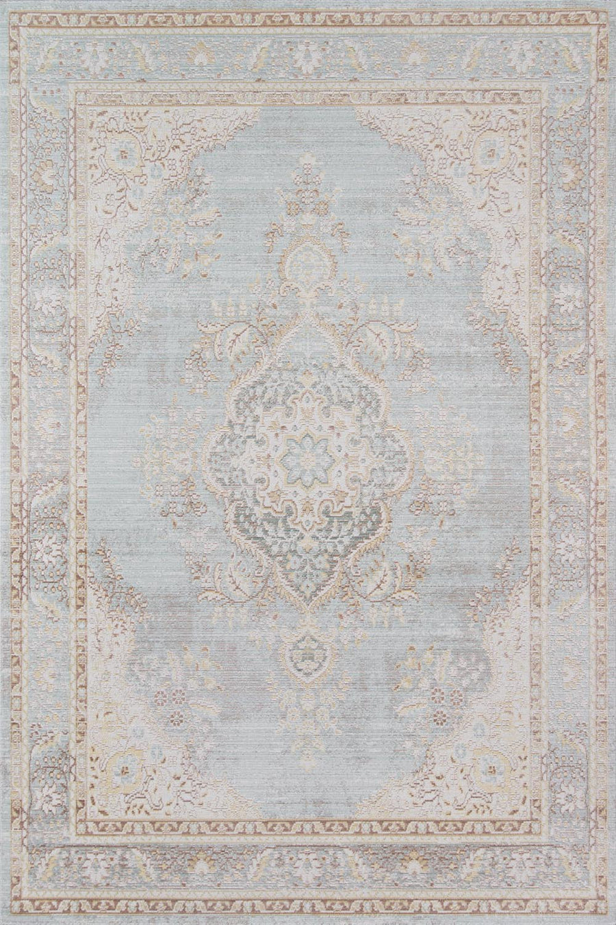 Isabella ISA-01 traditional medallion polyester area rug