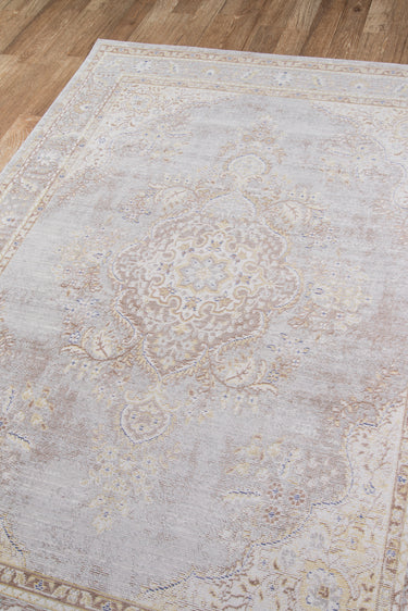 Grey area rug 7'10" X 10 - close-up of pattern and texture