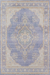 Traditional polyester medallion rug for living room décor