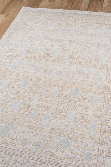Blue Polyester area rug 2' X 3' - close-up of pattern and texture