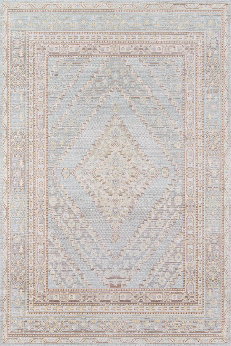 ISA Collection Area Rug – Traditional Medallion, Low-Pile & Durable