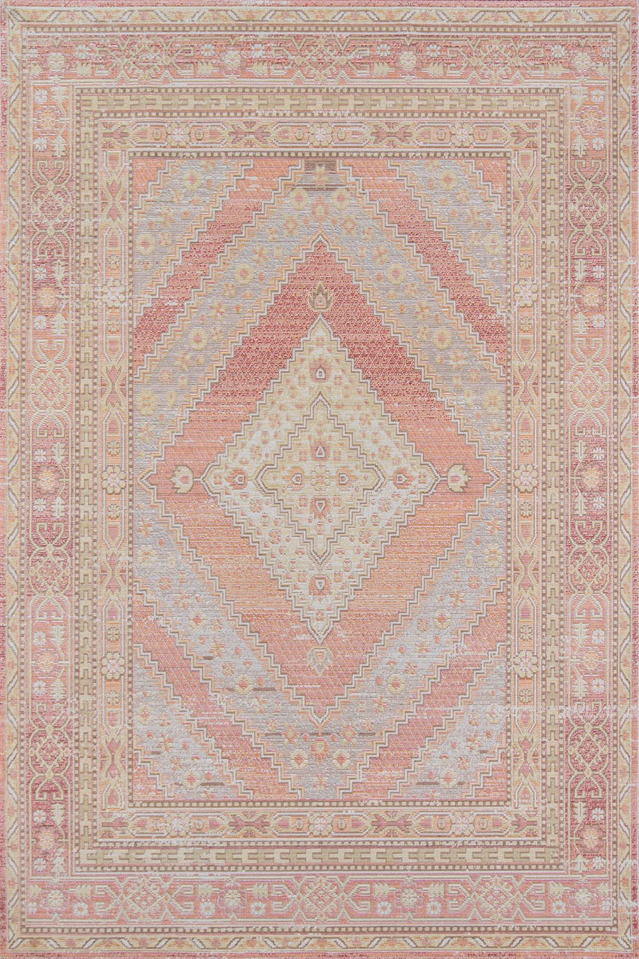 ISA Collection Area Rug – Traditional Medallion, Low-Pile & Durable
