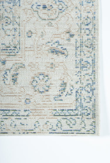 Blue Medallion area rug 2'3" X 8 - close-up of pattern and texture