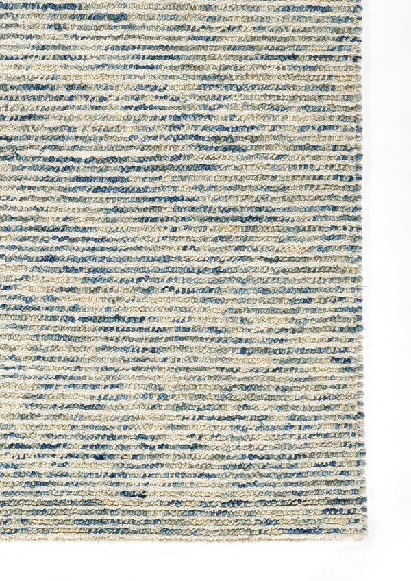 Jax Rectangle Area Rug - Blue Wool Blend, 5' X 8' lifestyle