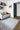 Blue area rug 7'10" X 10 - close-up of pattern and texture