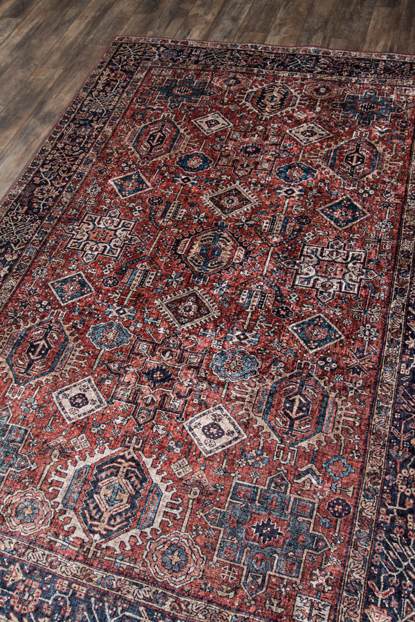 Medallion Red Area Rug, Karachi 3'6