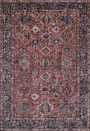 Momeni Karachi 100% Polyester Rust Area Rug, 5' X 8'