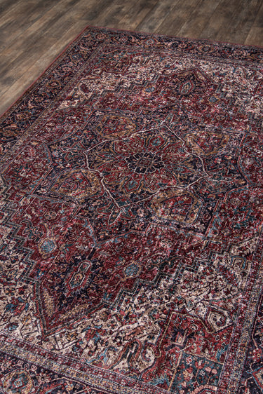 Purple Medallion area rug 8' X 10' - close-up of pattern and texture