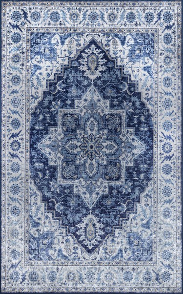 Blue Karachi Machine - Made Area Rug by Momeni, 8' X 10'