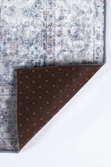 Durable polyester medallion rug for high-traffic areas