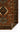 Red Medallion area rug 5' X 8' - overhead flat lay view