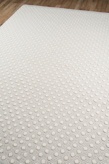 Grey Contemporary area rug 3'9" X 5 - close-up of pattern and texture