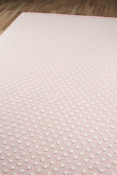 Pink Geometric area rug 3'9" X 5 - close-up of pattern and texture