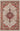 Red Medallion area rug 2' X 3' - styled in a living room