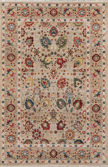 Momeni Lenox LE-04 Ivory Machine - Made Area Rug, 5' X 7'5"