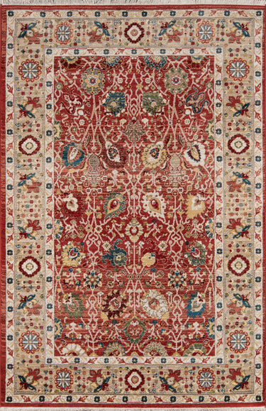 Momeni LE-04 Round Area Rug, Red 5' X 5' Round