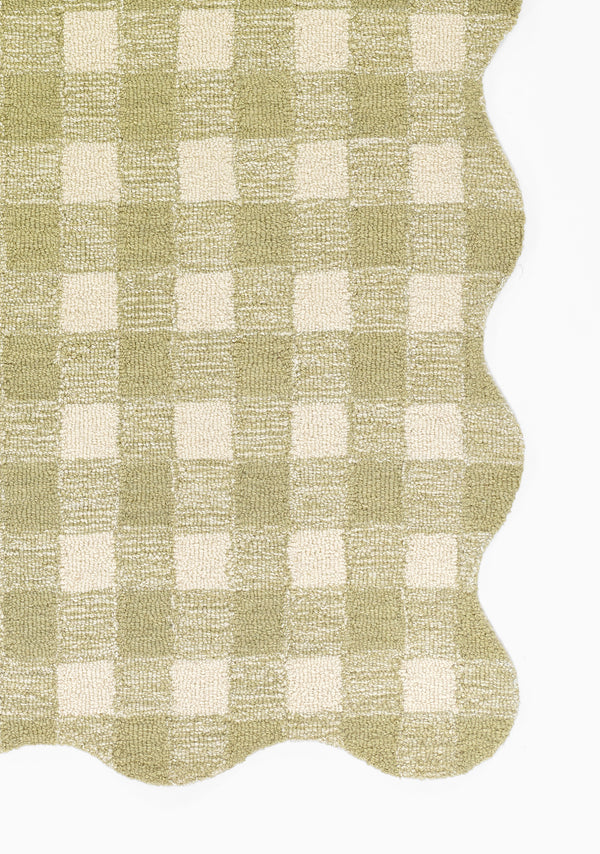 Green Lily Hand Tufted Area Rug, 5' X 7' lifestyle
