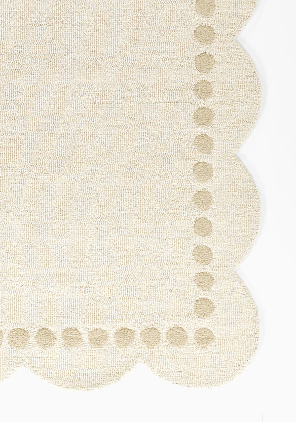 Lily Rectangle Area Rug - Ivory Wool, 2' X 3' lifestyle
