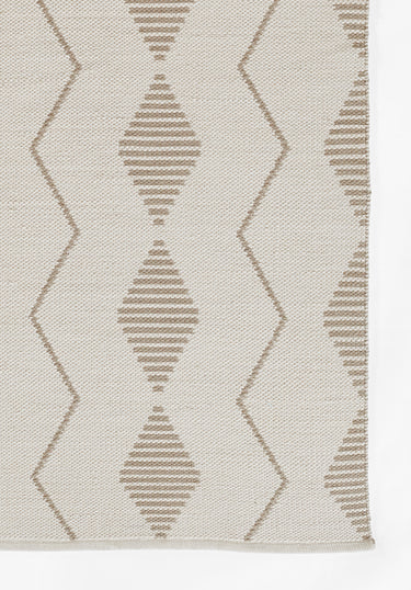 Ivory Contemporary area rug 2' X 3' - close-up of pattern and texture