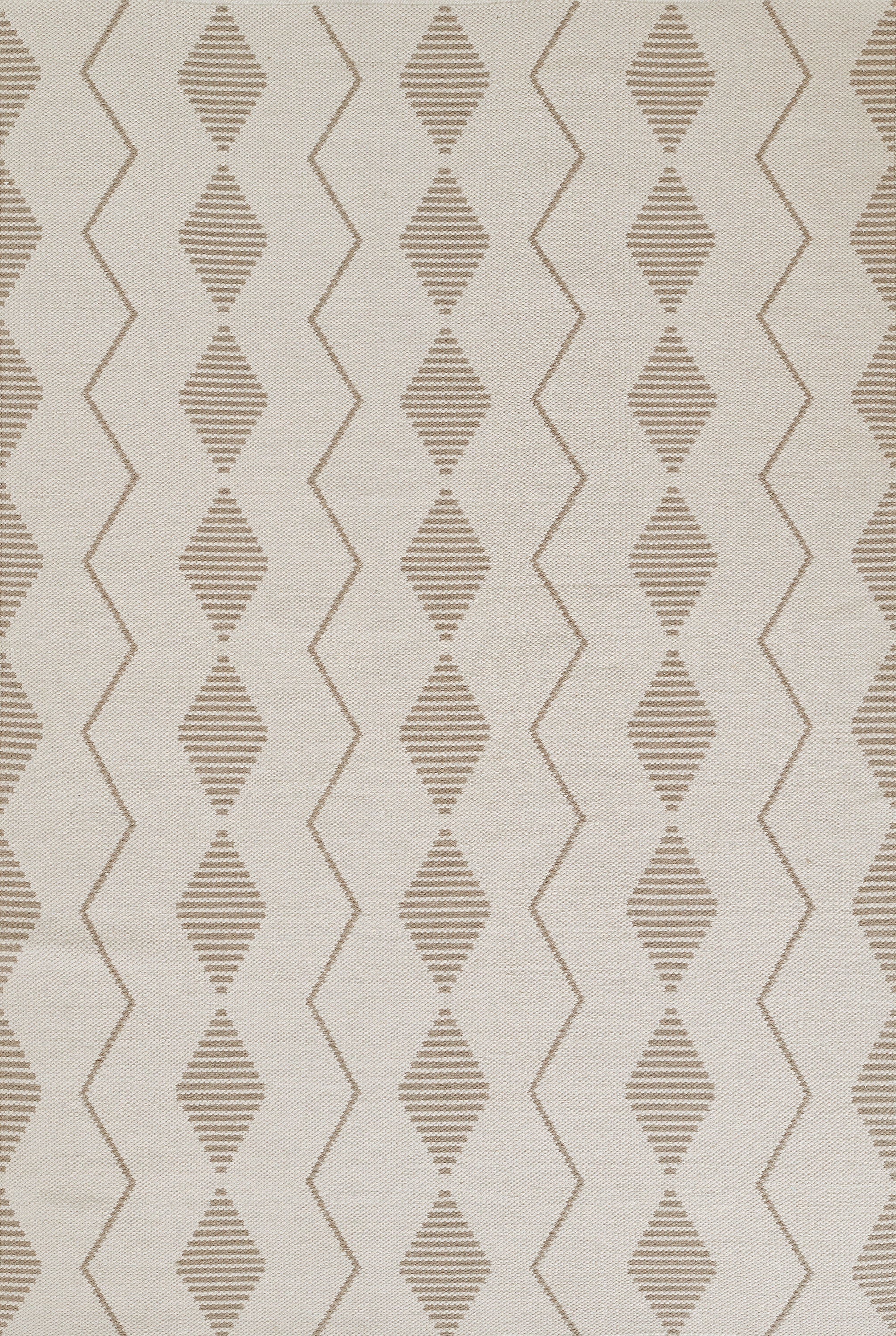 Geometric Ivory Area Rug, Malmo 3'6