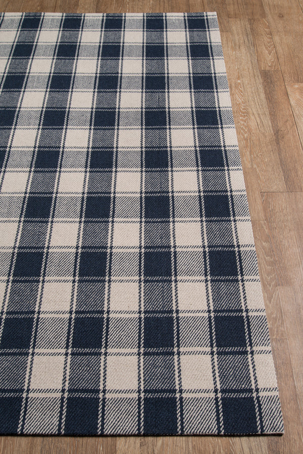 Check Navy Area Rug, Marlborough 2' X 3' lifestyle