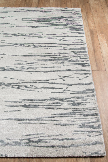 Grey area rug 2' X 3' - close-up of pattern and texture