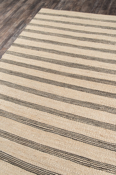 Black area rug 8'6" X 11 - close-up of pattern and texture