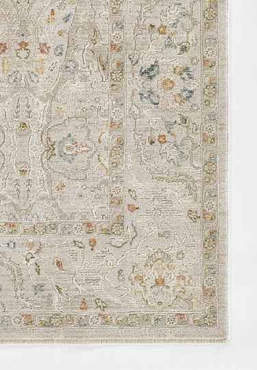 Beige Abstract area rug 5'3" X 7 - close-up of pattern and texture