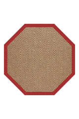 Islamorada-Diamond Canvas Jockey Red Area Rug