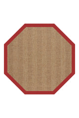 Islamorada-Herringbone Canvas Jockey Red Area Rug