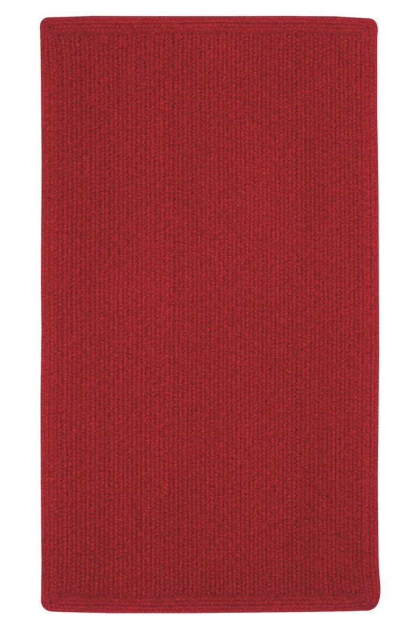 Heathered Scarlet Red Solid Area Rug