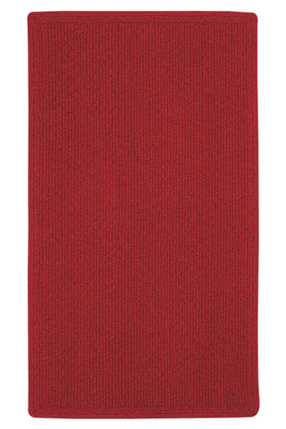 Heathered Scarlet Red Solid Area Rug