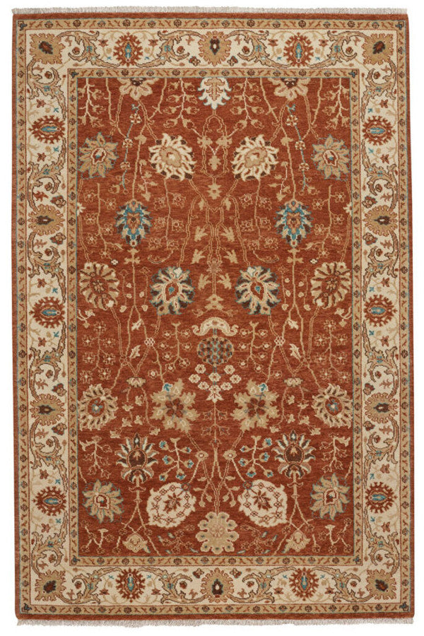 Ashia Rust Ivory Area Rug