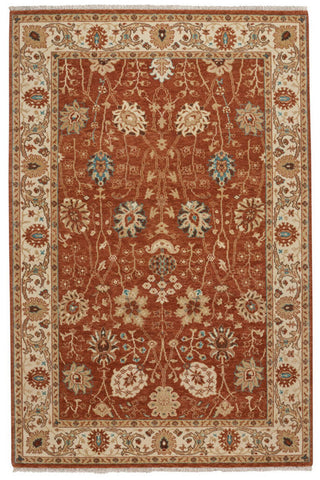 Ashia Rust Ivory Area Rug