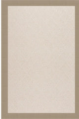 Creative Concepts-White Wicker Canvas Linen Area Rug