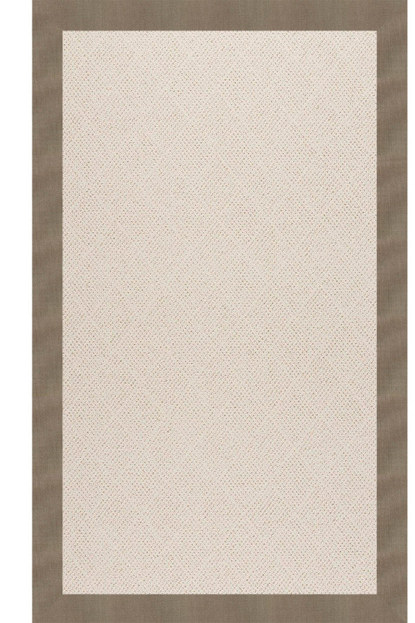 Creative Concepts-White Wicker Canvas Taupe Area Rug