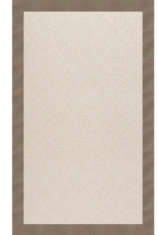 Creative Concepts-White Wicker Canvas Taupe Area Rug