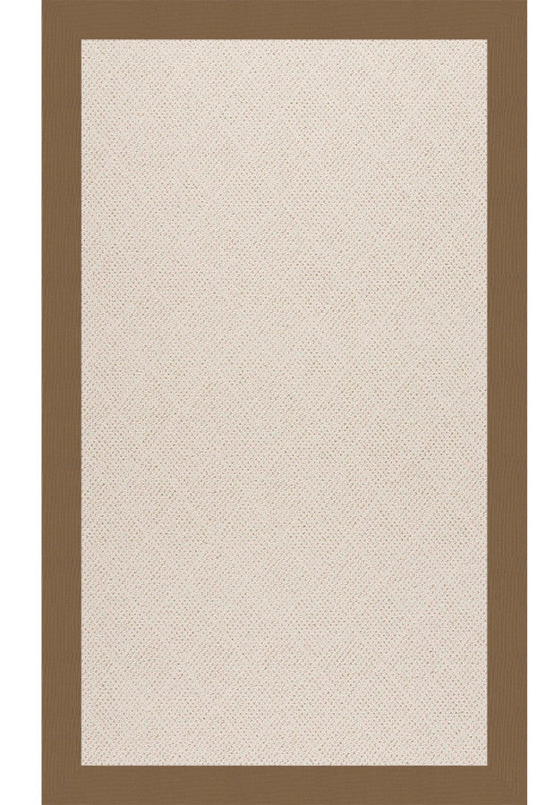Creative Concepts-White Wicker Canvas Cocoa Area Rug