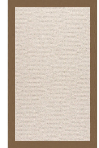 Creative Concepts-White Wicker Canvas Cocoa Area Rug