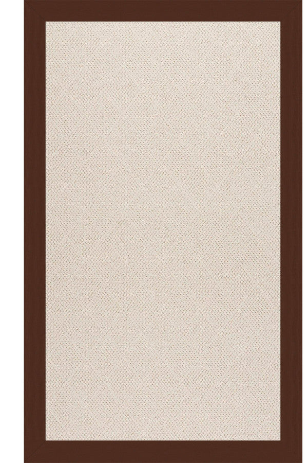 Creative Concepts-White Wicker Canvas Bay Brown Area Rug