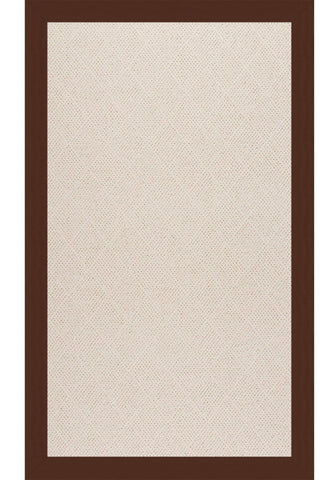 Creative Concepts-White Wicker Canvas Bay Brown Area Rug