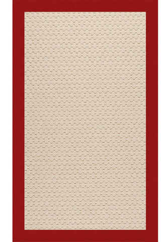 Creative Concepts-Beach Sisal Canvas Jockey Red Area Rug