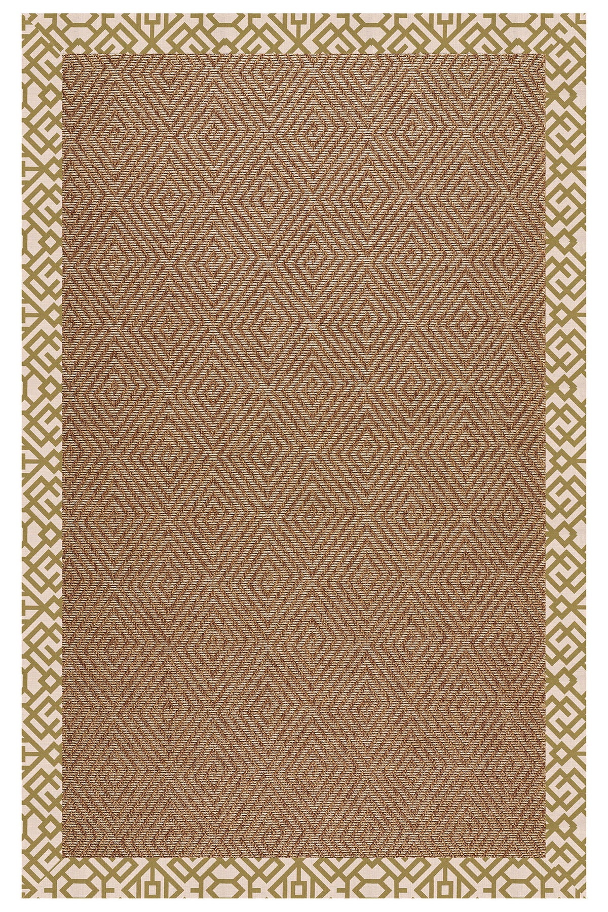 Islamorada-Diamond Lattice Pesto Area Rug