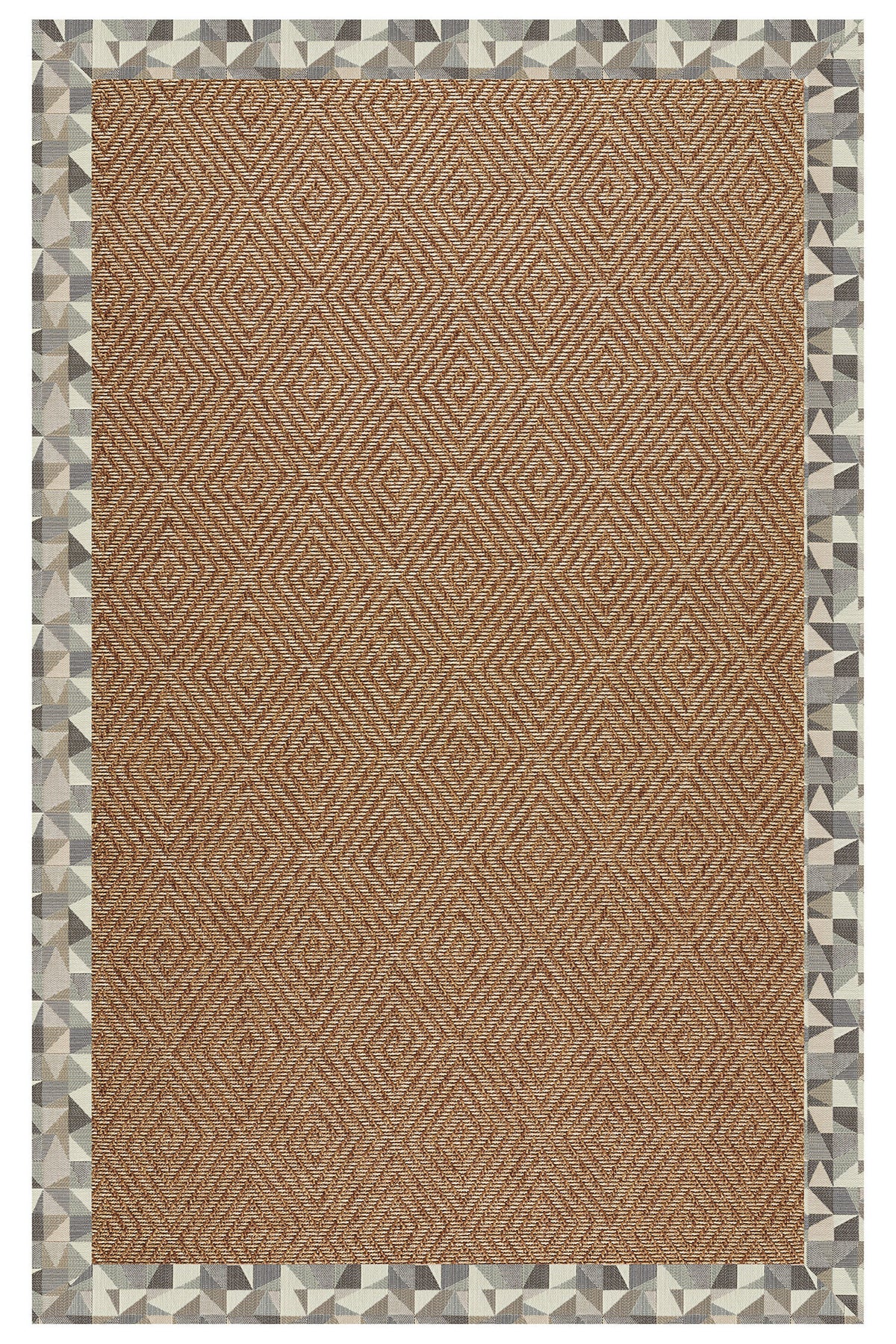 Islamorada-Diamond Geo Bronze Area Rug