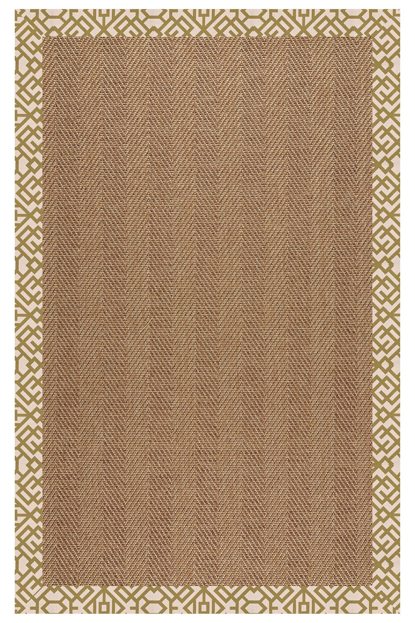 Islamorada-Herringbone Lattice Pesto Area Rug