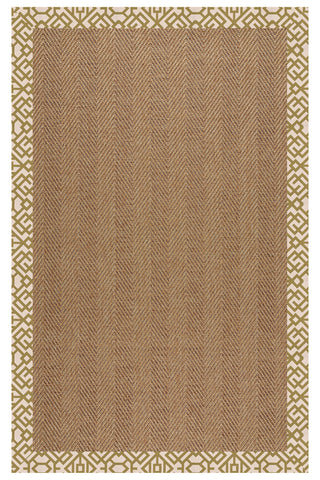 Islamorada-Herringbone Lattice Pesto Area Rug