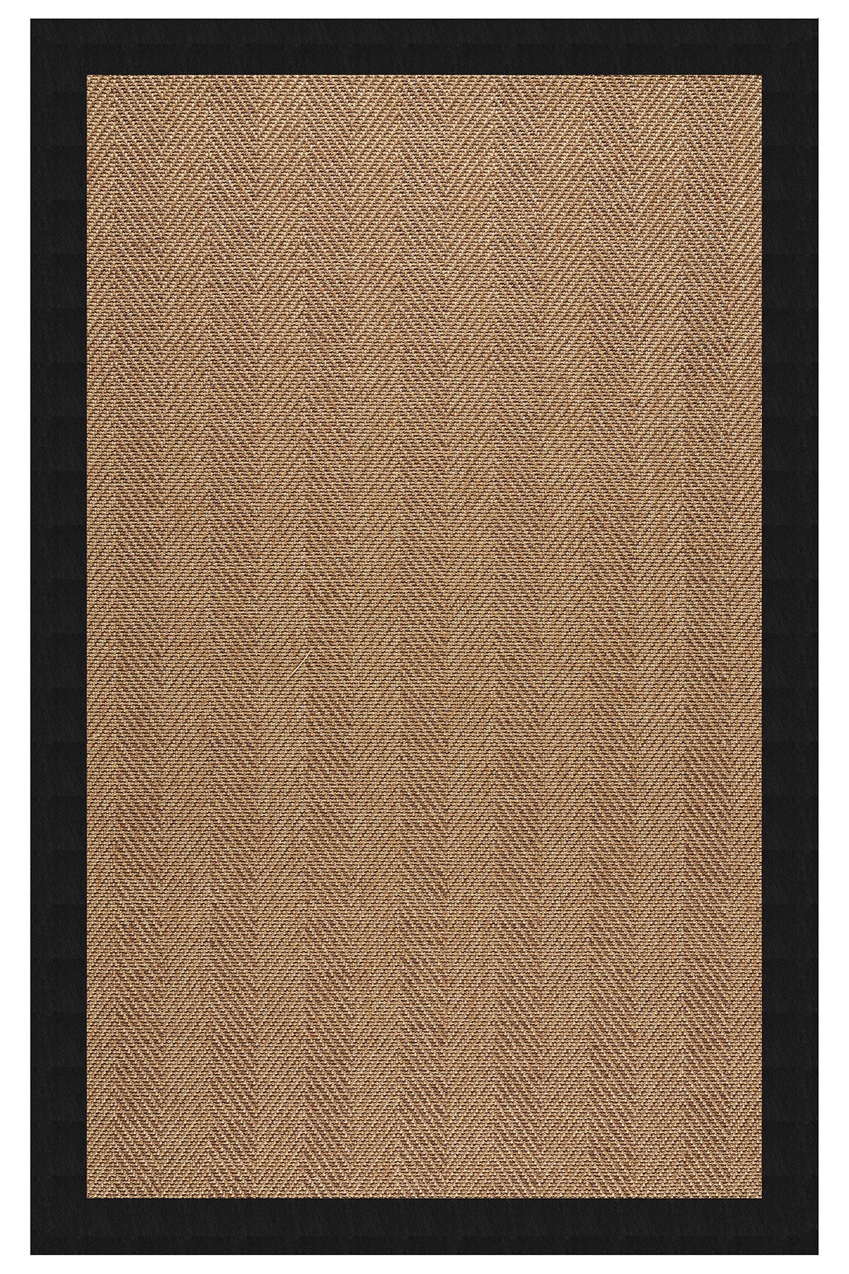 Islamorada-Herringbone Classic Black Area Rug