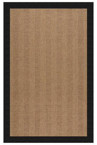 Islamorada-Herringbone Classic Black Area Rug