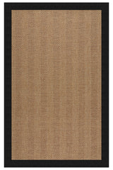 Islamorada-Herringbone Classic Black Area Rug